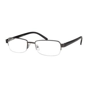 3 Pairs M+ Readers Linden Gunmetal XL Fit Reading Glasses +1.00 Semi-Rimless NEW